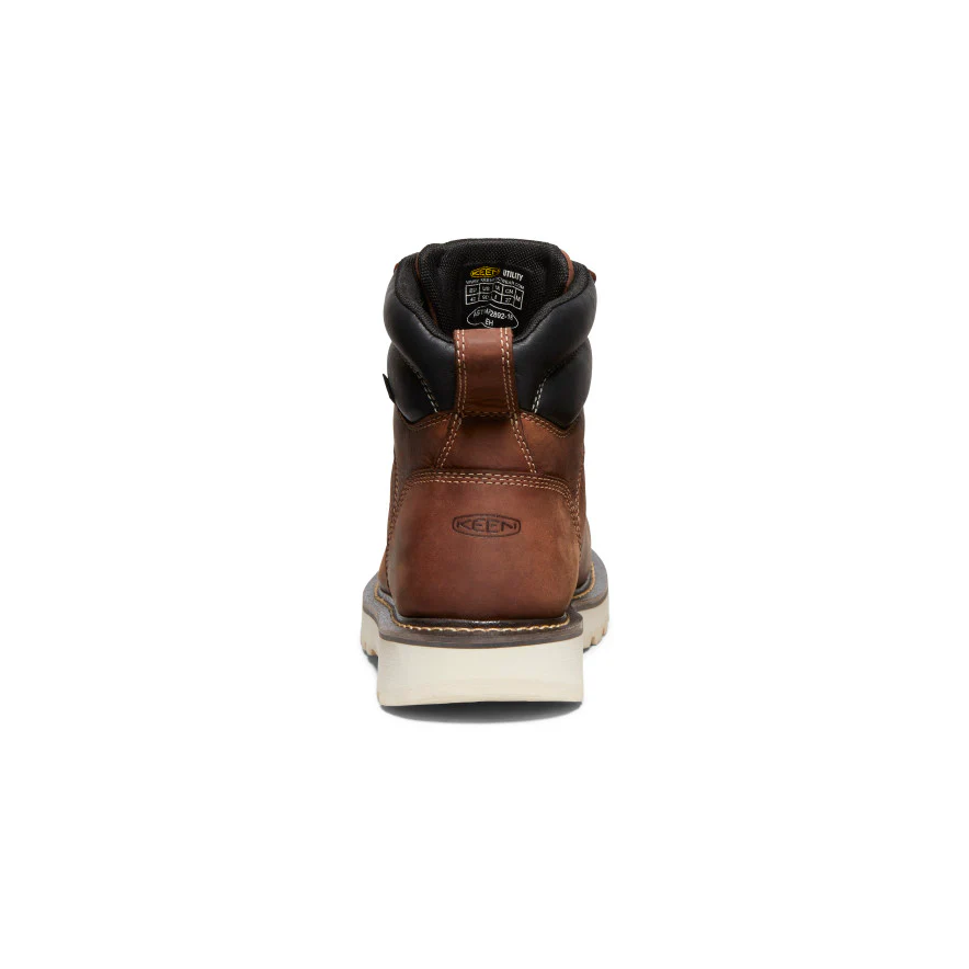 Men's Cincinnati 6" Waterproof 90° Heel Boot (Soft Toe) | Tuscan Red/Sandshell - Image 5