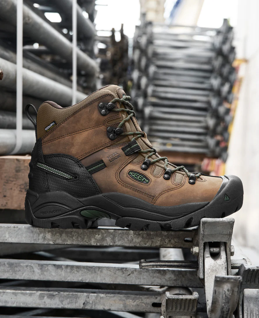 Men's Pittsburgh Energy 6" Waterproof Boot (Soft Toe) | Cascade Brown/Greener Pastures - Image 7